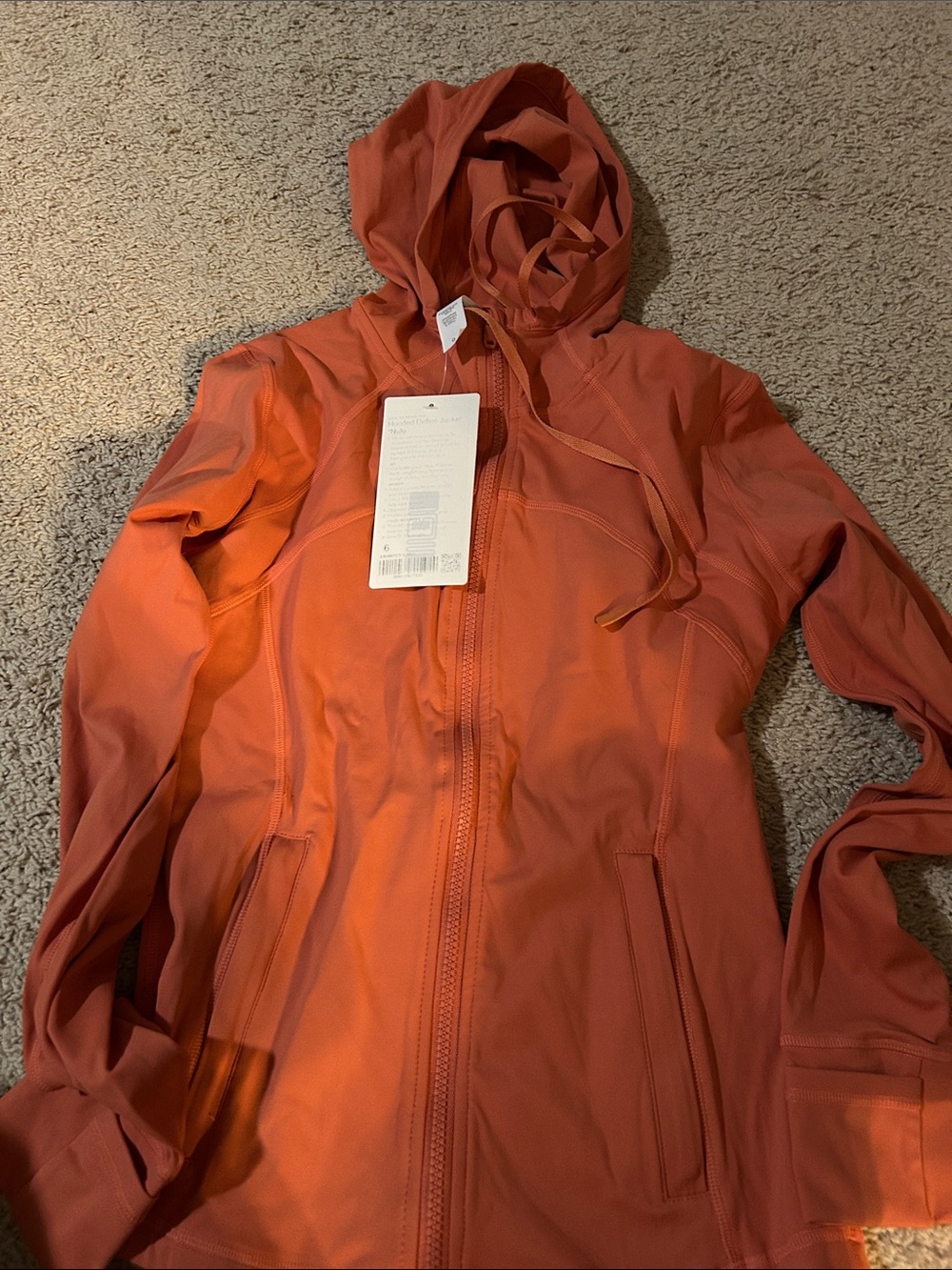 lululemon athletica Women's Hooded Zip Jacket in Orange